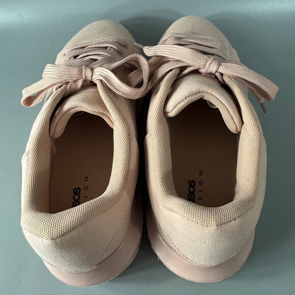 New ASOS Design Pink Platform Sneakers Size 8 - Picture 7 of 14